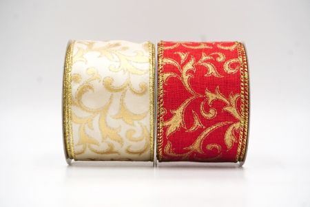 Ornate Holiday Scrollwork Wired Ribbon_KF8920.KF8921.KF8922 (2)